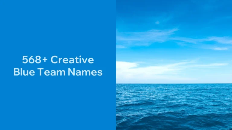 568+ Creative Blue Team Names: From Ocean-Inspired to Royal Blues